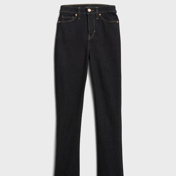 LIke New Curvy High-Rise subtle Flare Jean with slit sz 27L - Picture 2 of 9